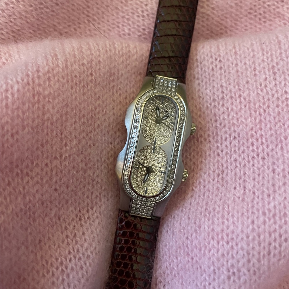COPY - Stunning encrusted Philip Stein ladies watch EUC